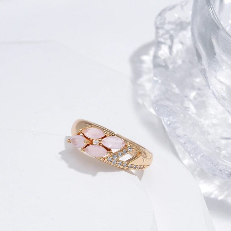 White Fire Opal Gold RingRing