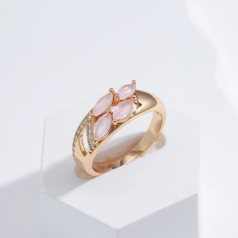 White Fire Opal Gold RingRing