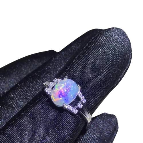 Change Fire Color Mysterious Opal Adjustable Ring