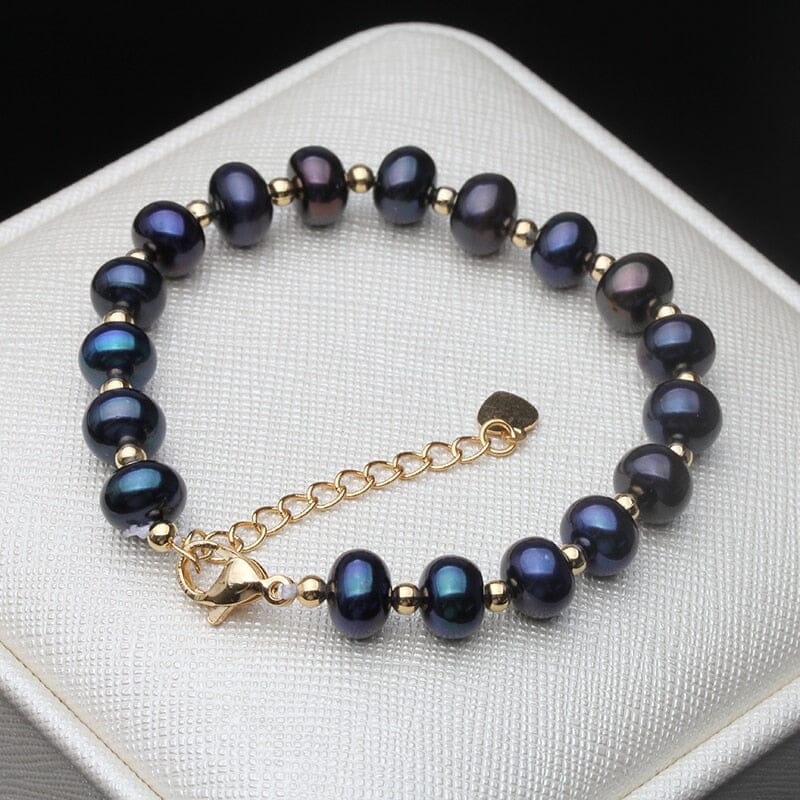 Fashion Freshwater Black Pearl Adjustable BraceletBraceletblack pearl bracelet