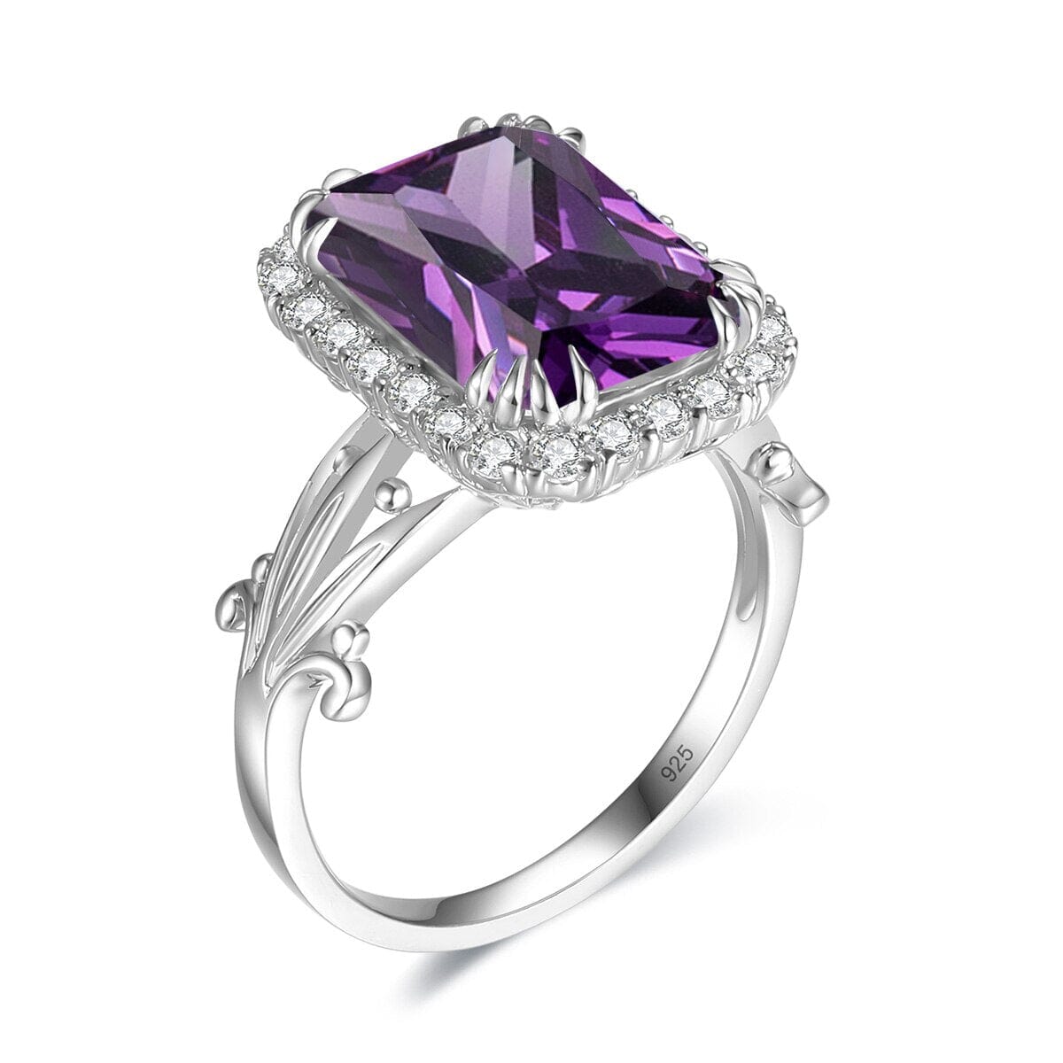 Unique Rectangle Amethyst Stone RingRing