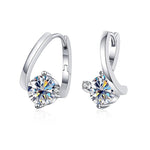 925 Sterling Silver 1 Carat Twist Diamond Stud EarringsEarringsColorwhite