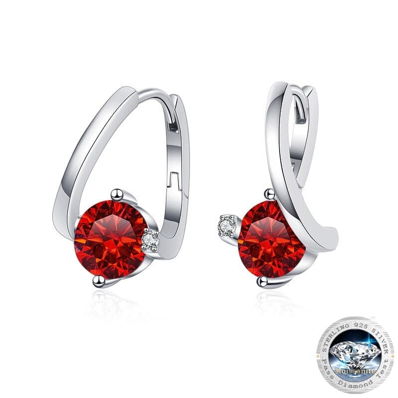 925 Sterling Silver 1 Carat Twist Diamond Stud EarringsEarrings