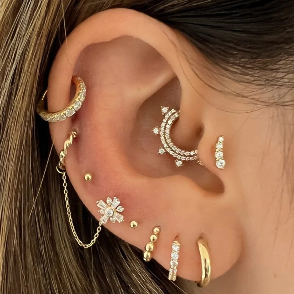 1 Piece Luxury Diamond Hook Earring Ear StudsEarrings