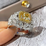 Adjustable Bling Yellow Stone RingRing6