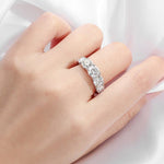 5 Stones Sparkling Diamond 925 Sterling Silver RingRing