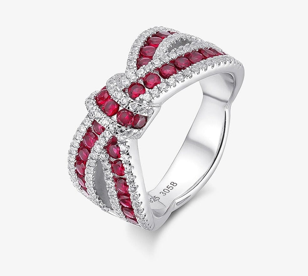 Bowknot Ruby 925 Sterling Silver RingRing5