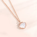 925 Sterling Silver Puka Shell Pendant NecklaceNecklacestyle 4 rose gold45cm