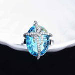 Super Fairy Bow Blue Aquamarine Jewelry Set