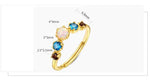 Classic Colorful Gold Color Resizable 925 Silver RingRing