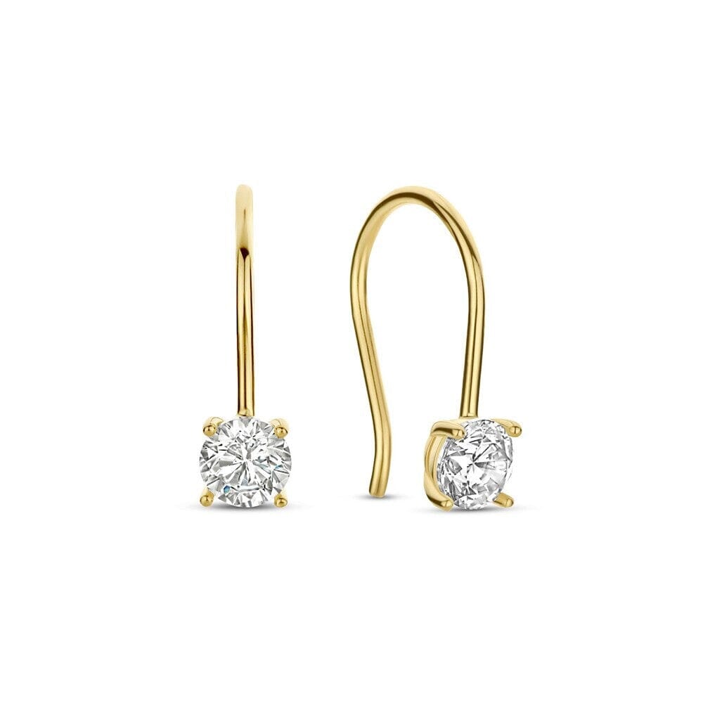 Diamond Ear Hook Stud EarringsEarringsGold