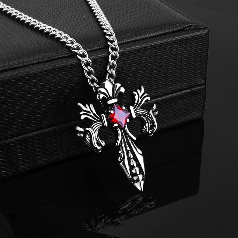 Double Dragon Cross NecklaceNecklace