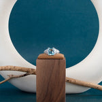 Hollow Out Design Aquamarine Ring