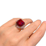 Huge Cut Ruby 925 Sterling Silver RingRing