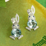 Rabbit, Leaf, Pinecone and Cat Crystal Stud EarringsEarrings