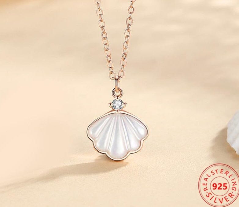 925 Sterling Silver Puka Shell Pendant NecklaceNecklace