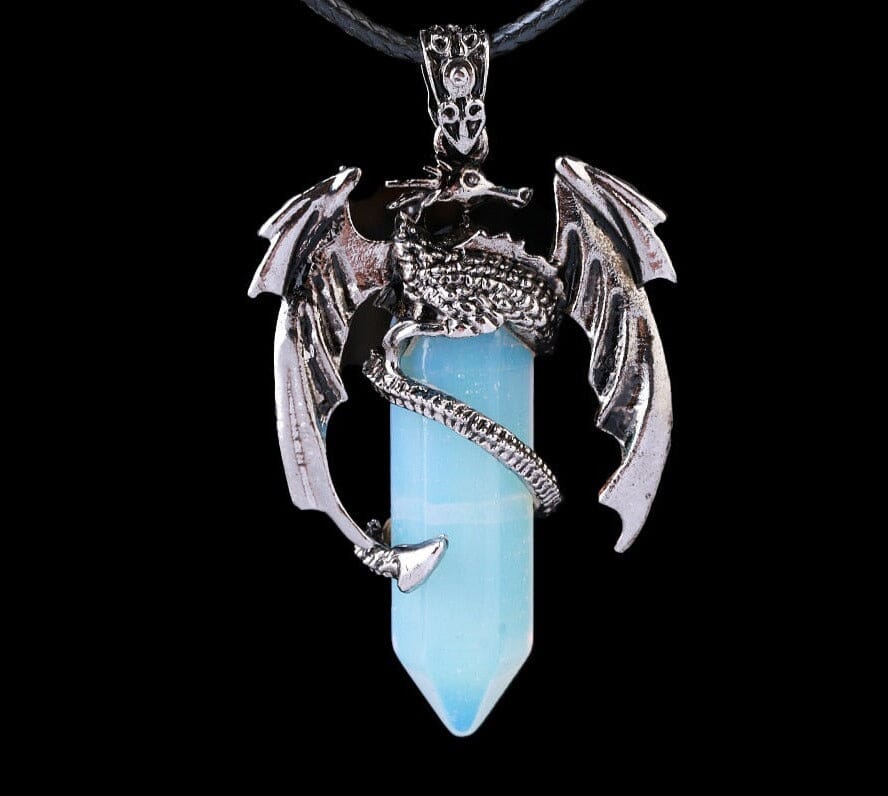 Dragon Necklace Natural Gem Stone Crystal PendantNecklaceOpal Necklace