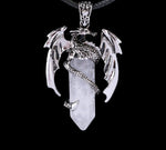 Dragon Necklace Natural Gem Stone Crystal PendantNecklaceClear Crystal Necklace