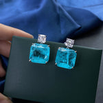 Sparkling Paraiba Tourmaline Gemstone Drop EarringsEarrings