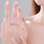 Dazzling Clear Rectangle Silver RingRing