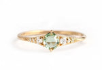 Minimalist Emerald Silver RingRing