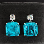 Sparkling Paraiba Tourmaline Gemstone Drop EarringsEarrings