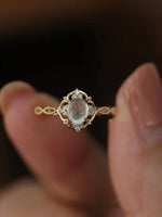 Moonstone Cats Eye Gold Plated RingRing