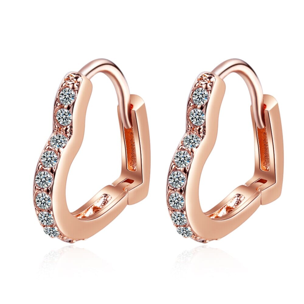 Diamond Little Hoop EarringsEarringsG Rose