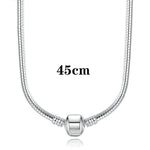Snake Chain Necklace with Charm BeadsNecklacesquare45cm