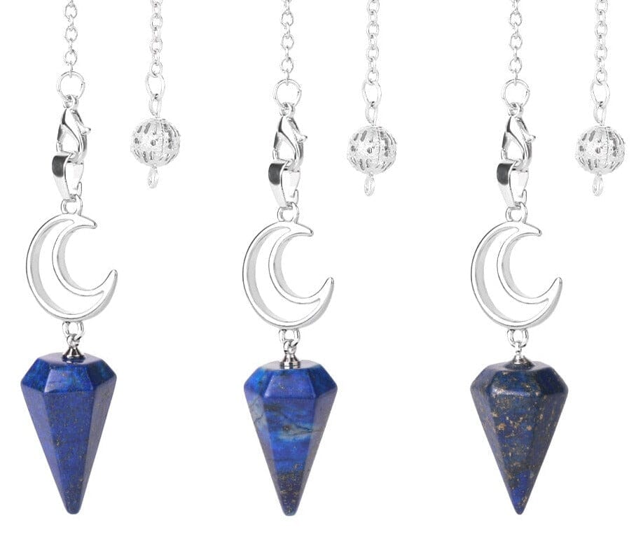 Cone Crystals Moon Pendulum PendantPendulumLapis Lazuli