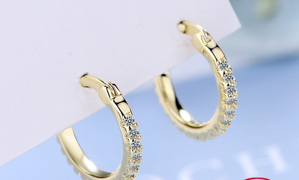 Diamond Little Hoop EarringsEarrings