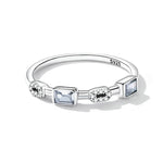 Square Cubic Diamond 925 Sterling Silver RingRing