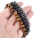 8mm 3Pcs/Set Natural Seven Chakra Stone Beads Bracelet