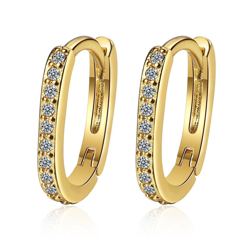 Diamond Little Hoop EarringsEarringsJ Gold