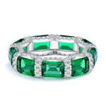 5*7mm Square Emerald 925 Sterling Silver RingRing6