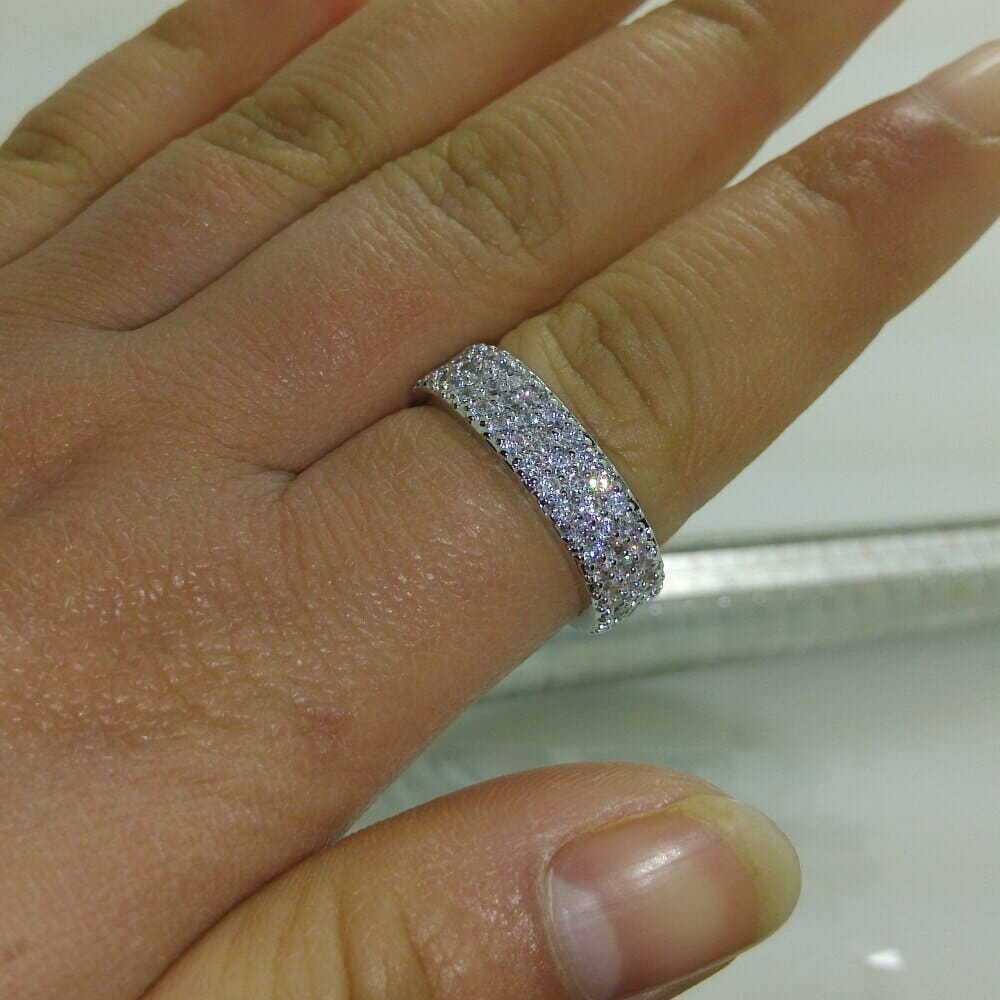 Eternity Diamond Zircon Silver RingRing