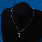 Moissanite Cross Pendant Necklace 925 Sterling SilverNecklace