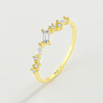 Rectangle Crystal Zircon RingRingGold6