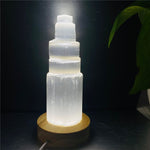 6-20cm Natural Selenite Lamp White Crystal Home Decor Collection