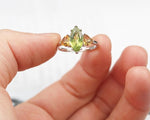 Peridot and Citrine Stone Retro Style 925 Sterling Silver RingRing