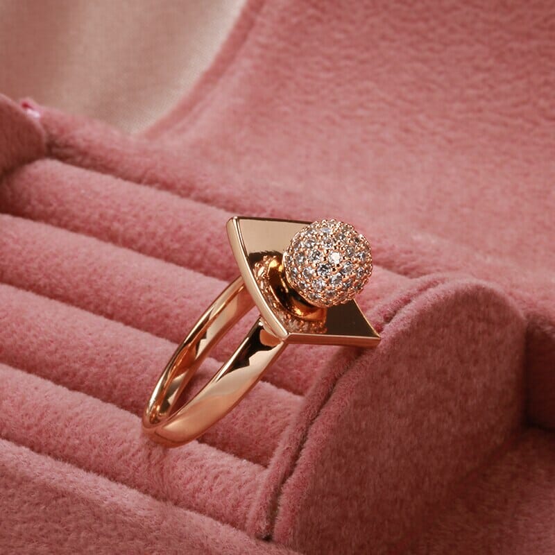 Spherical Squared Rose Gold RingRing