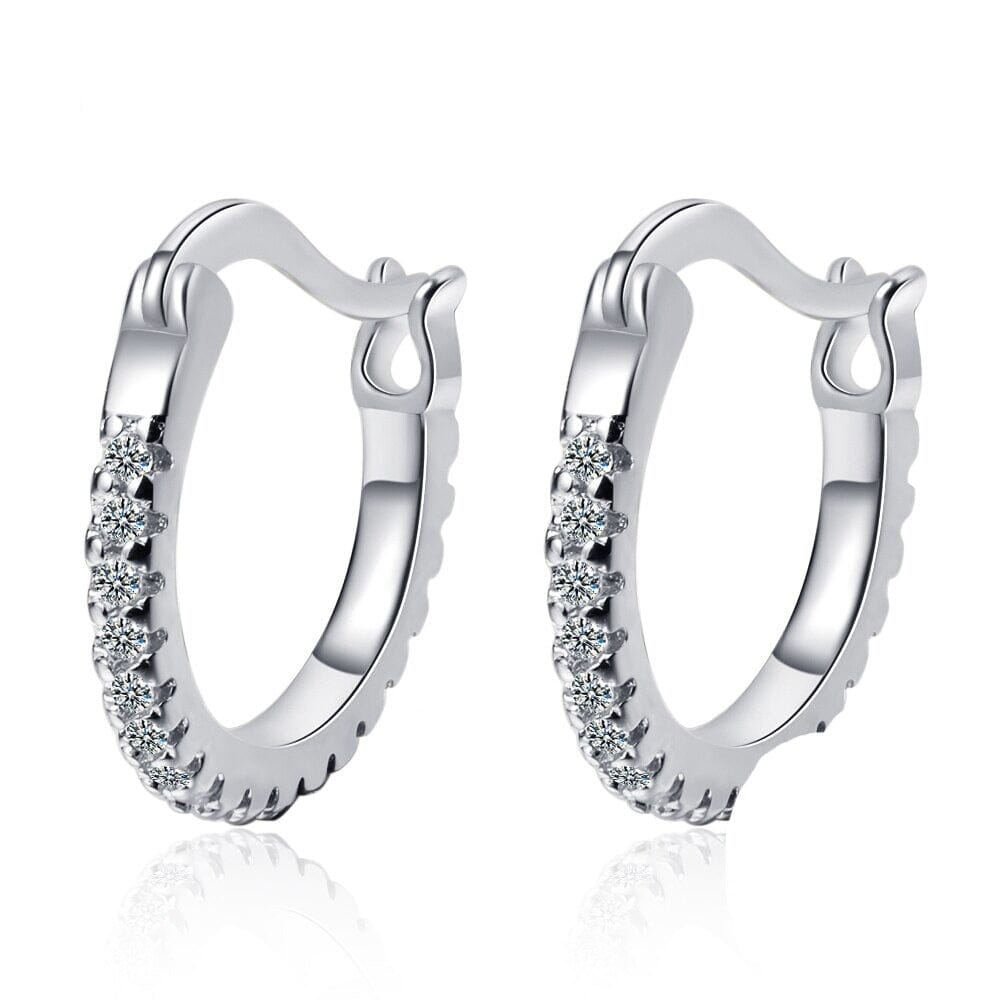 Diamond Little Hoop EarringsEarrings