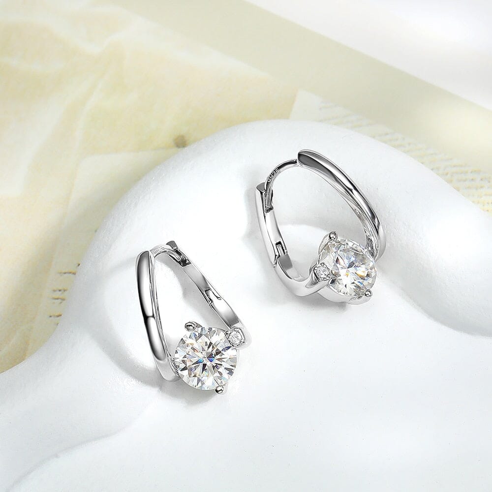 2 Carat Moissanite 925 Sterling Silver EarringsEarrings