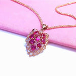 Ruby Grape Rose Gold NecklaceNecklace