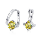 925 Sterling Silver 1 Carat Twist Diamond Stud EarringsEarringsColorlemon yellow