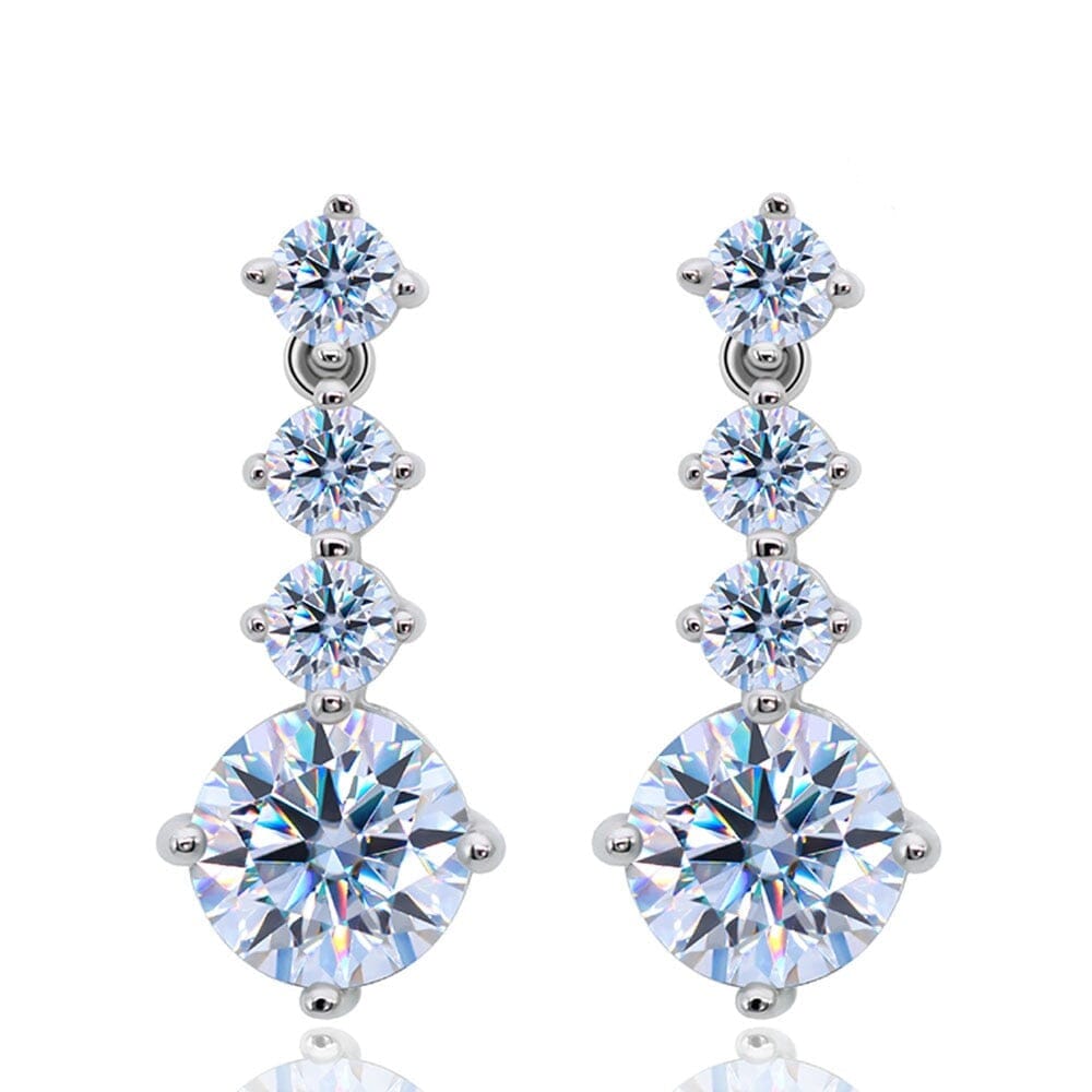 Beating Heart Moissanite Long Tassel Earrings