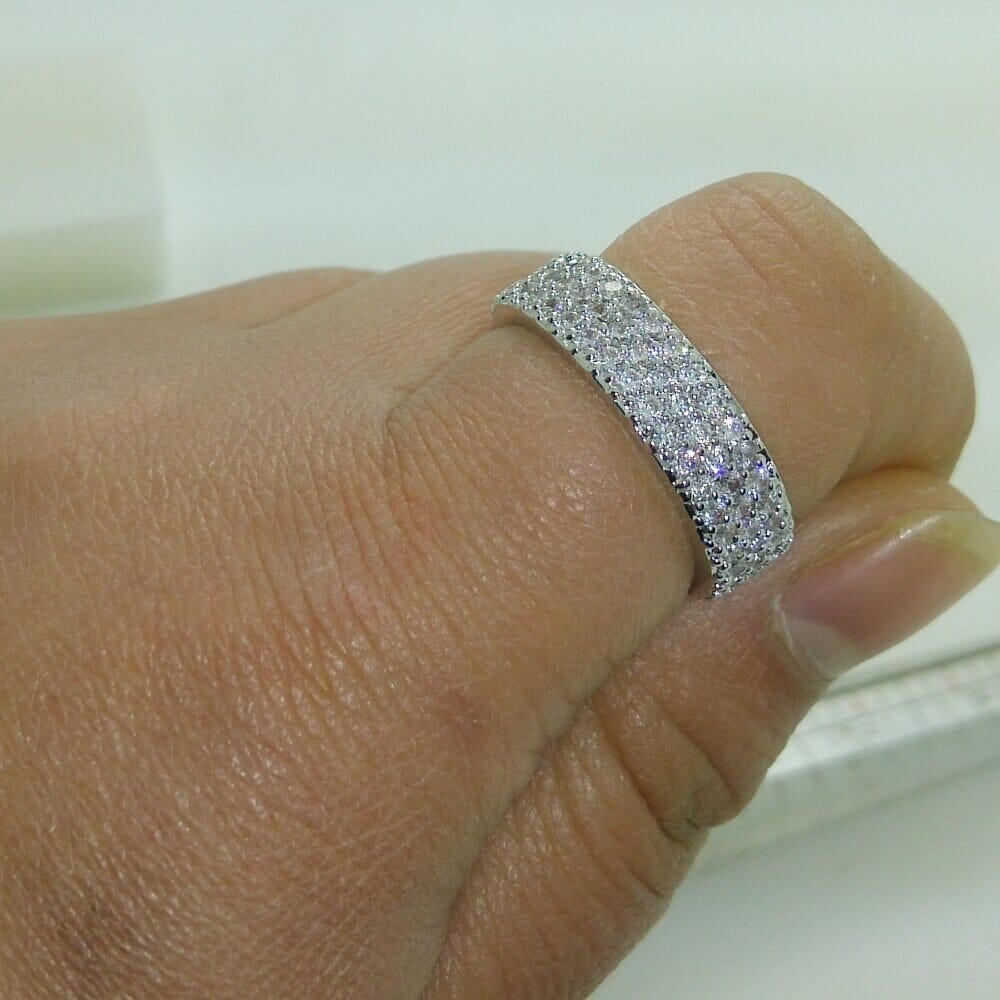 Eternity Diamond Zircon Silver RingRing