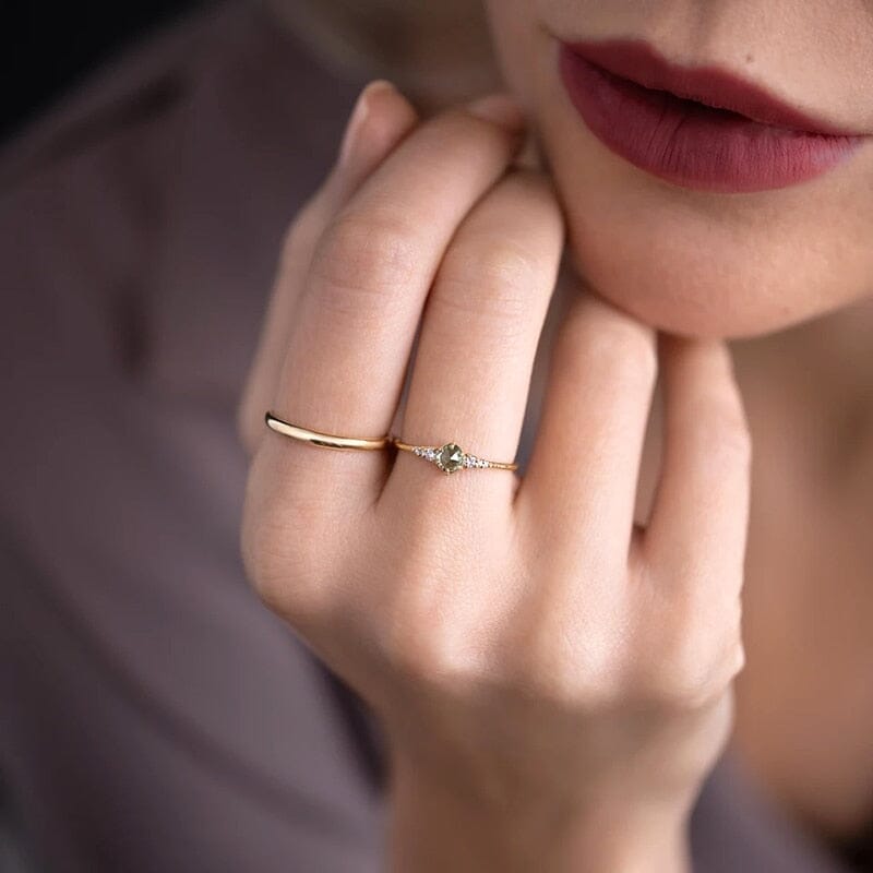 Fresh Mint Green Diamond RingRing