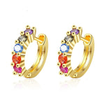 Diamond Little Hoop EarringsEarringsB Gold