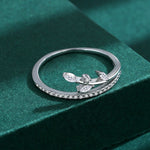 Leaves and Branches Diamond Silver RingRing